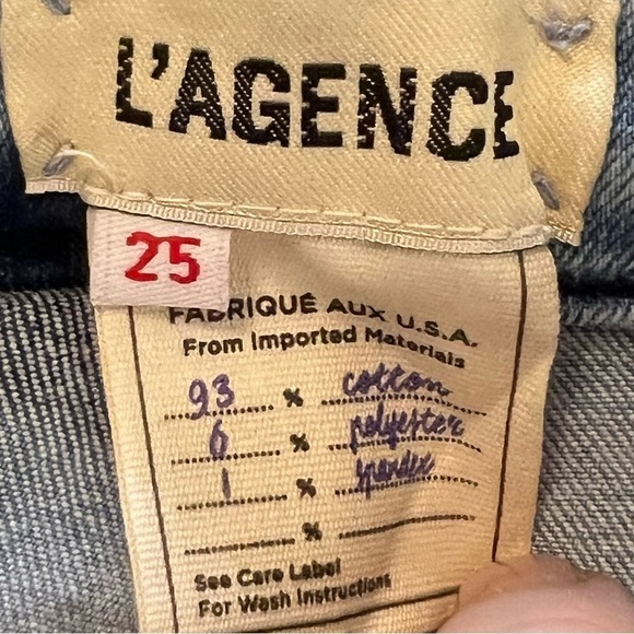 L’Agence 90’s Retro Acid Wash High Rise Denim Jeans 25 90’s Y2K - Picture 10 of 15